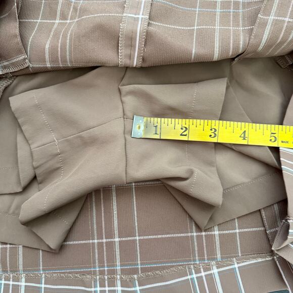 Nike Golf Women's Pleated Skirt and Skort Size 6P Plaid Brown Polyester Blend - Picture 10 of 11